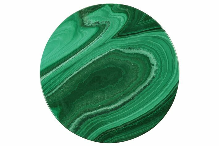 Round, Polished Malachite Cabochon #237276